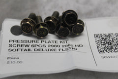 PRESSURE PLATE KIT SCREW 6PCS 2980 2005 HD SOFTAIL DELUXE FLSTNI