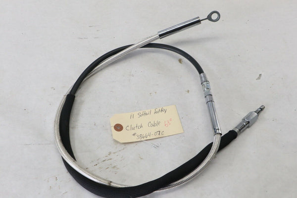 Chrome Braided Clutch Cable 63" 2011 Harley Davidson Fatboy