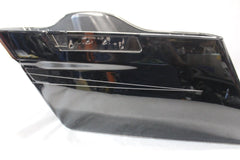 90200414 Left Saddlebag Bottom HARLEY DAVIDSON VIVID BLACK SILVER PINSTRIPE