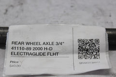 REAR WHEEL AXLE 3/4" 41110-89 2000 H-D ELECTRAGLIDE FLHT