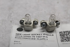 SIDE LIGHT SOCKET W/BULB 2PCS 53440-79 1997 H-D ELECTRAGLIDE FLHTC-I