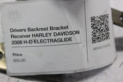 Drivers Backrest Bracket Receiver HARLEY DAVIDSON 2008 H-D ELECTRAGLIDE FLHT