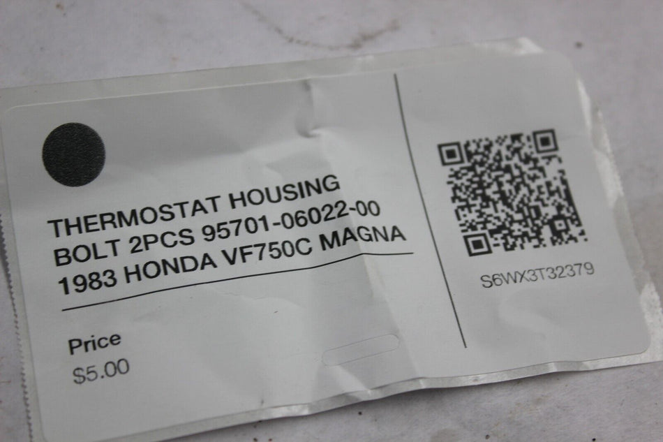 THERMOSTAT HOUSING BOLT 2PCS 95701-06022-00 1983 HONDA VF750C MAGNA