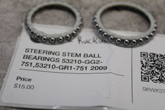 STEERING STEM BALL BEARINGS 53210-GG2-751,53210-GR1-751 2009 HONDA RUCKUS S