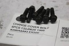 CHANGE COVER BOLT 6PCS 132J0620 1988 KAWASAKI EX500