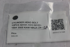 CYLINDER HEAD BOLT 12PCS 92151-1513 92151-1804 2005 KAW NINJA ZX-12R