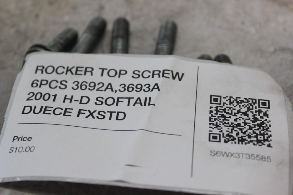 ROCKER TOP SCREW 6PCS 3692A,3693A 2001 H-D SOFTAIL DUECE FXSTD