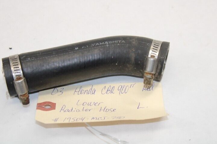 OEM Honda Motorcycle Lower Radiator Hose Left 19504-MCJ-750 2003 CBR900RR