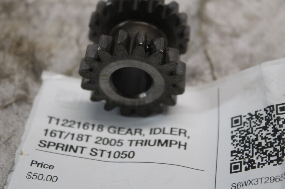 T1221618 GEAR, IDLER, 16T/18T 2005 TRIUMPH SPRINT ST1050