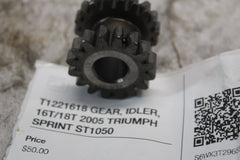 T1221618 GEAR, IDLER, 16T/18T 2005 TRIUMPH SPRINT ST1050