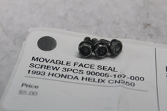 MOVABLE FACE SEAL SCREW 3PCS 90005-187-000 1993 HONDA HELIX CN250