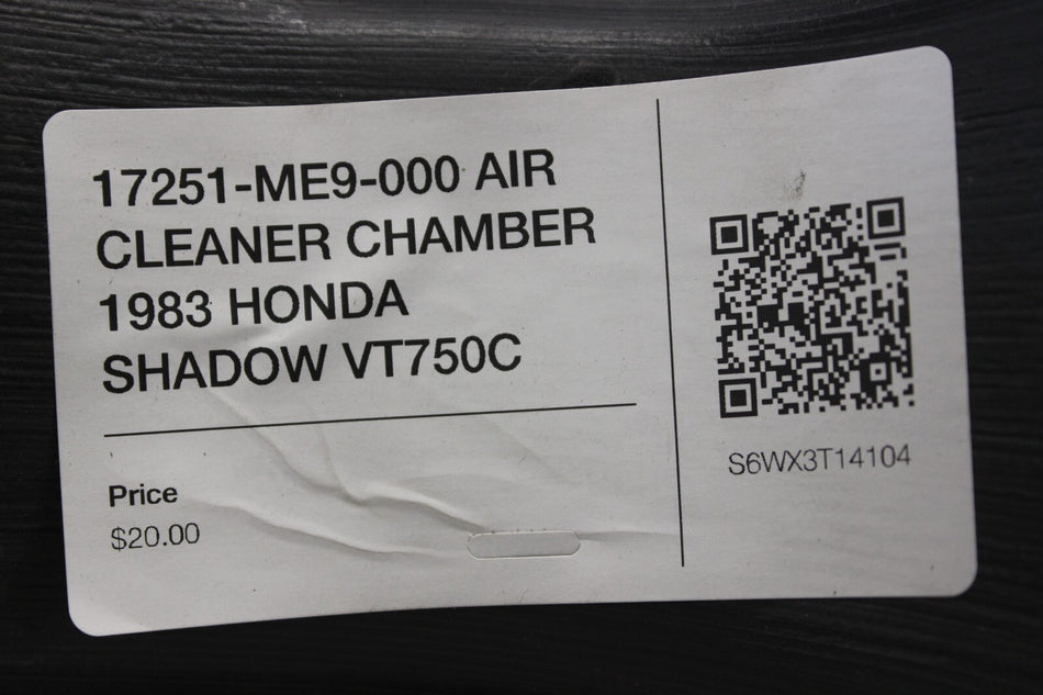 17251-ME9-000 AIR CLEANER CHAMBER 1983 HONDA SHADOW VT750C
