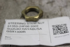 STEERING STEM NUT 51353-24F00 2002 SUZUKI HAYABUSA GSX1300R