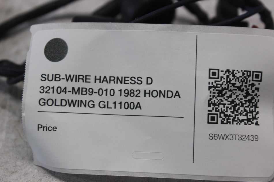 SUB-WIRE HARNESS D 32104-MB9-010 1982 HONDA GOLDWING GL1100A
