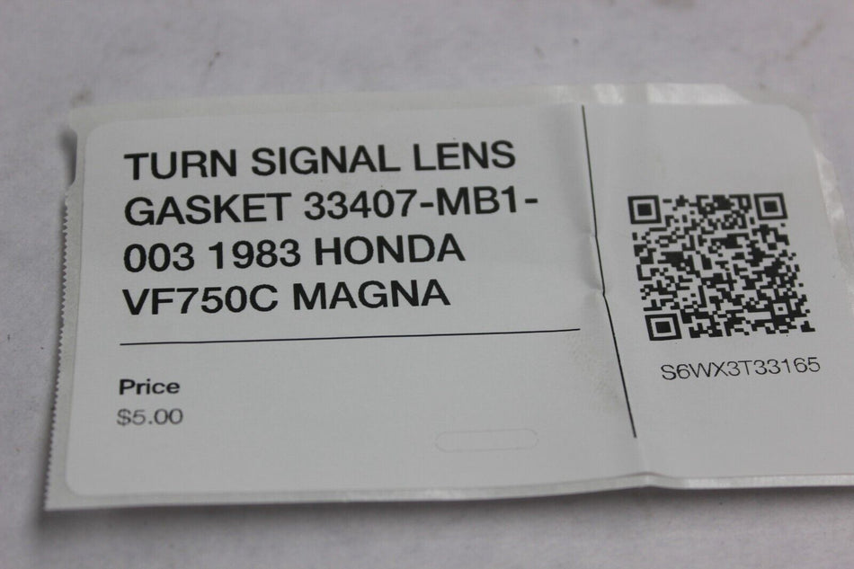 TURN SIGNAL LENS GASKET 33407-MB1-003 1983 HONDA VF750C MAGNA