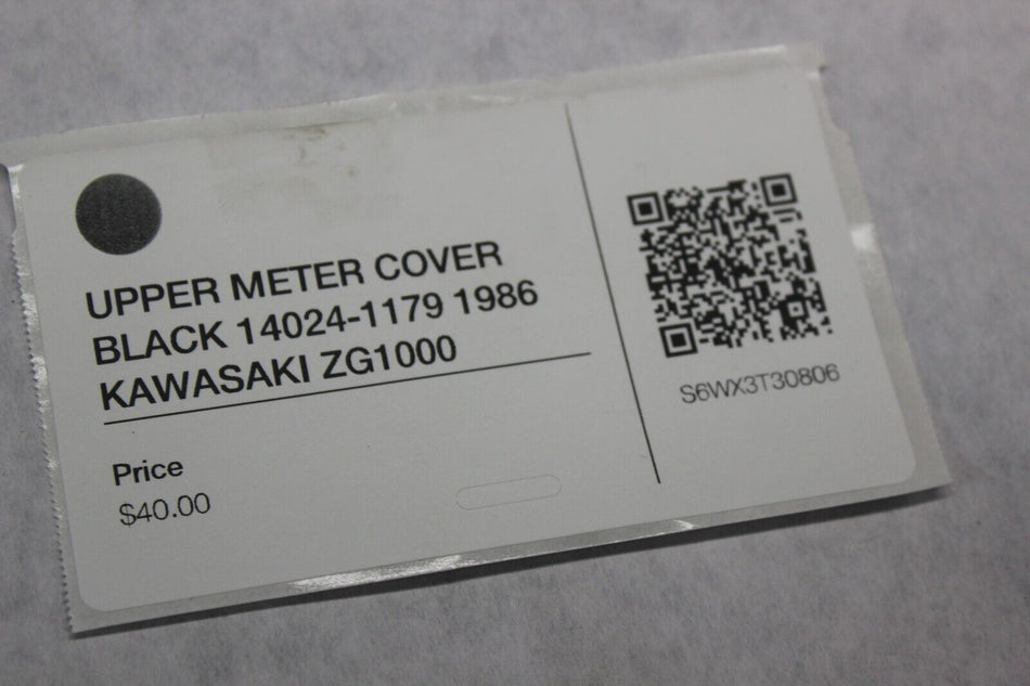 UPPER METER COVER BLACK 14024-1179 1986 KAWASAKI ZG1000