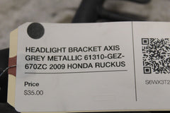 HEADLIGHT BRACKET AXIS GREY METALLIC 61310-GEZ-670ZC 2009 HONDA RUCKUS S