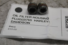 OIL FILTER HOUSING PLUG (2) 765  HARLEY-DAVIDSON