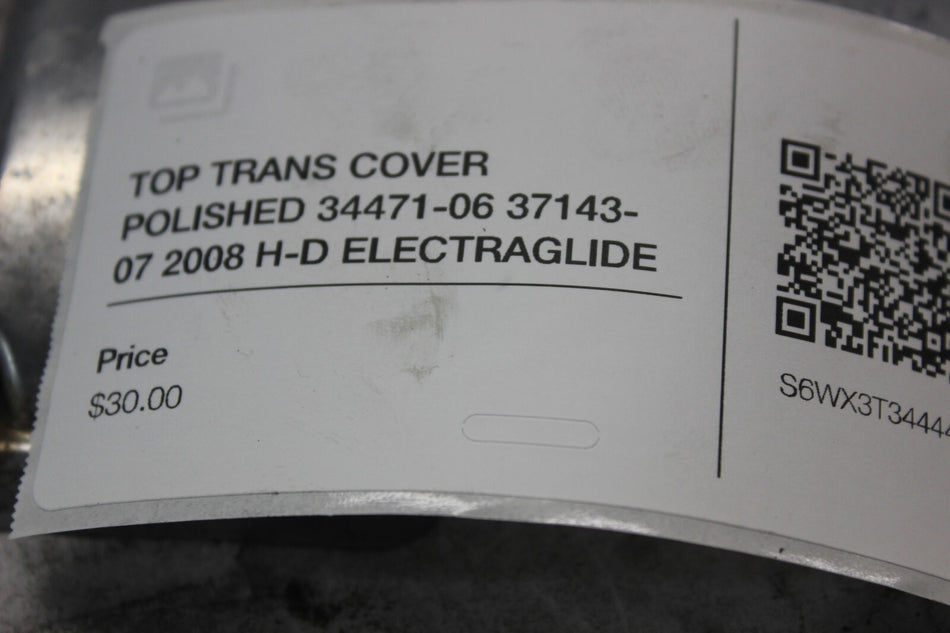 TOP TRANS COVER POLISHED 34471-06 37143-07 2008 H-D ELECTRAGLIDE FLHT