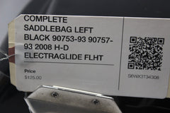 COMPLETE SADDLEBAG LEFT BLACK 90753-93 90757-93 2008 H-D ELECTRAGLIDE FLHT