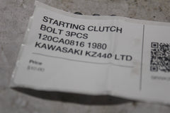 STARTING CLUTCH BOLT 3PCS 120CA0816 1980 KAWASAKI KZ440 LTD