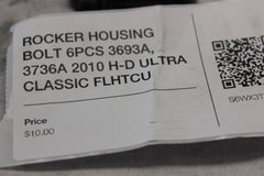 ROCKER HOUSING BOLT 6PCS 3693A, 3736A 2010 H-D ULTRA CLASSIC FLHTCU