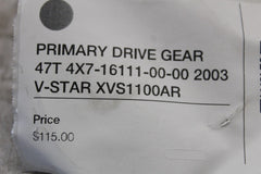 PRIMARY DRIVE GEAR 47T 4X7-16111-00-00 2003 V-STAR XVS1100AR