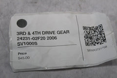 3RD & 4TH DRIVE GEAR 24231-02F20 2006 SV1000S