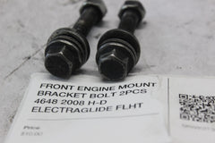 FRONT ENGINE MOUNT BRACKET BOLT 2PCS 4648 2008 H-D ELECTRAGLIDE FLHT