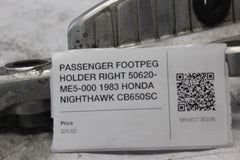PASSENGER FOOTPEG HOLDER RIGHT 50620-ME5-000 1983 HONDA NIGHTHAWK CB650SC