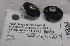 HEADLIGHT SCREW & WASHER 90150-463-771 33165-463-771 1982 GOLDWING GL1100A