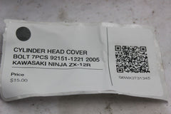 CYLINDER HEAD COVER BOLT 7PCS 92151-1221 2005 KAWASAKI NINJA ZX-12R