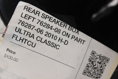 76303-98B REAR SPEAKER BOX LEFT ON PART 76287-06 2010 H-D ULTRA CLASSIC FLHTCU