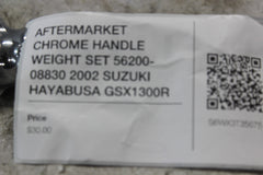 AFTERMARKET CHROME HANDLE WEIGHT SET 56200-08830 2002 SUZUKI HAYABUSA GSX1300R
