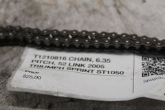 T1210816 CHAIN, 6.35 PITCH, 52 LINK 2005 TRIUMPH SPRINT ST1050