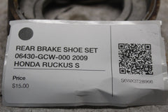 REAR BRAKE SHOE SET 06430-GCW-000 2009 HONDA RUCKUS S