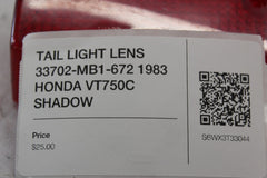 TAIL LIGHT LENS 33702-MB1-672 1983 HONDA VT750C SHADOW