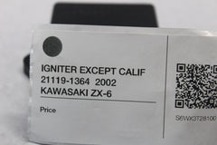 IGNITER EXCEPT CALIF 21119-1364  2002 KAWASAKI ZX-6