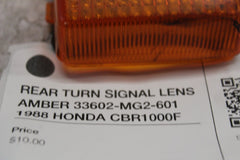 REAR TURN SIGNAL LENS AMBER 33602-MG2-601  1988 HONDA CBR1000F