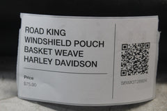 ROAD KING WINDSHIELD POUCH BASKET WEAVE HARLEY DAVIDSON