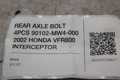 REAR AXLE BOLT 4PCS 90102-MW4-000 2002 HONDA VFR800 INTERCEPTOR