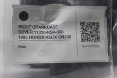 RIGHT CRANKCASE COVER 11330-KS4-000 1993 HONDA HELIX CN250