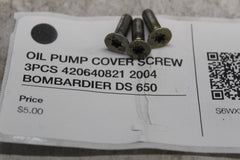 OIL PUMP COVER SCREW 3PCS 420640821 2004 BOMBARDIER DS 650