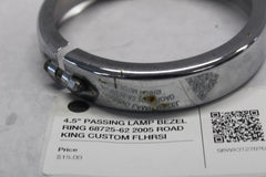 4.5" PASSING LAMP BEZEL RING 68725-62 2005 ROAD KING CUSTOM FLHRSI