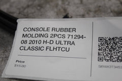 CONSOLE RUBBER MOLDING 2PCS 71294-08 2010 H-D ULTRA CLASSIC FLHTCU