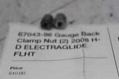 67043-96 Gauge Back Clamp Nut (2) 2008 H-D ELECTRAGLIDE FLHT