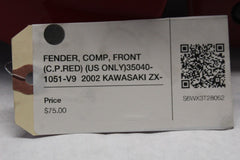 FENDER, COMP, FRONT (C.P.RED) 35040-1051-V9  2002 KAWASAKI ZX-6