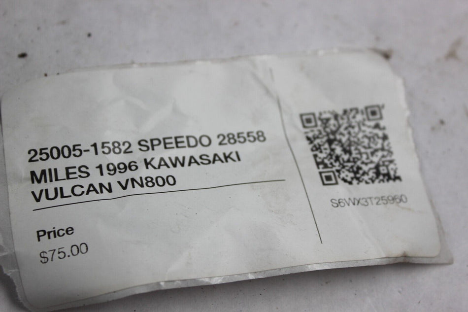 25005-1582 SPEEDO 28558 MILES 1996 KAWASAKI VULCAN VN800