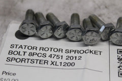 STATOR ROTOR SPROCKET BOLT 8PCS 4751 2012 SPORTSTER XL1200