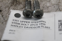 4351 UPPER STEERING STEM BOLT 2PCS 1998 HARLEY DAVIDSON XL883